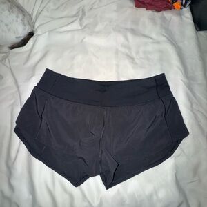 Women's Lululemon Low Rise Speed Up Black Shorts